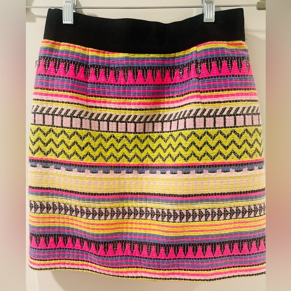 NWOT! Milly Rafia Neon Mini Skirt, Size 2 - Picture 1 of 9